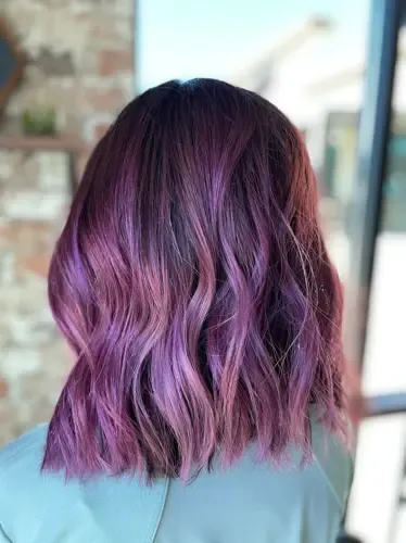 Purple ombre bob